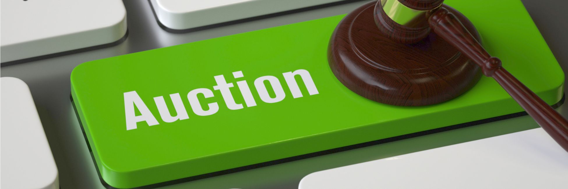 Auction button on a keyboard