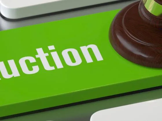 Auction button on a keyboard