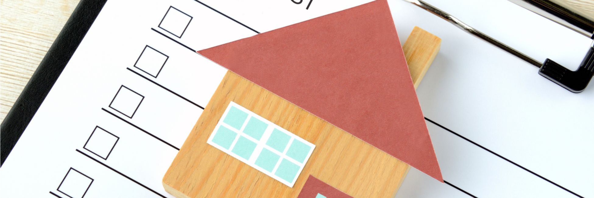 House on a checklist board